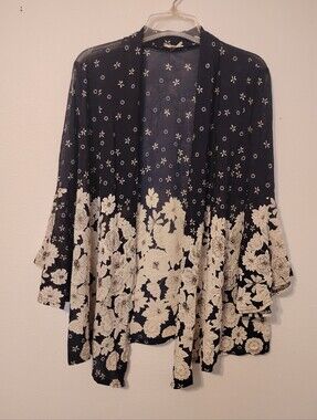 Ember Floral Bell Sleeve Kimono Cardigan